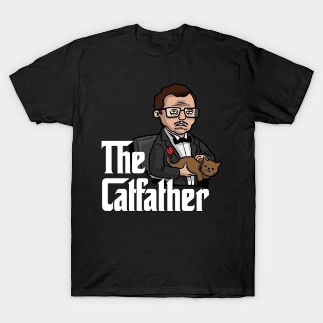 The Catfather - Fathers Day Gifts For Dad - Cats Lovers - Animal Lover – Parody Movies - Funny Cat Owner T-Shirt by andreperez87